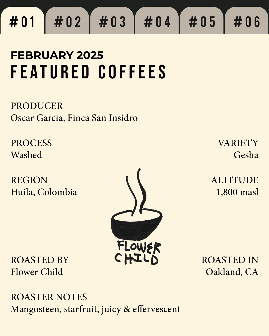 Volume 4, February 2025 — Flower Child (Oakland, CA): Arnaud Causse, Las Terrazas del Pisque — feature #01