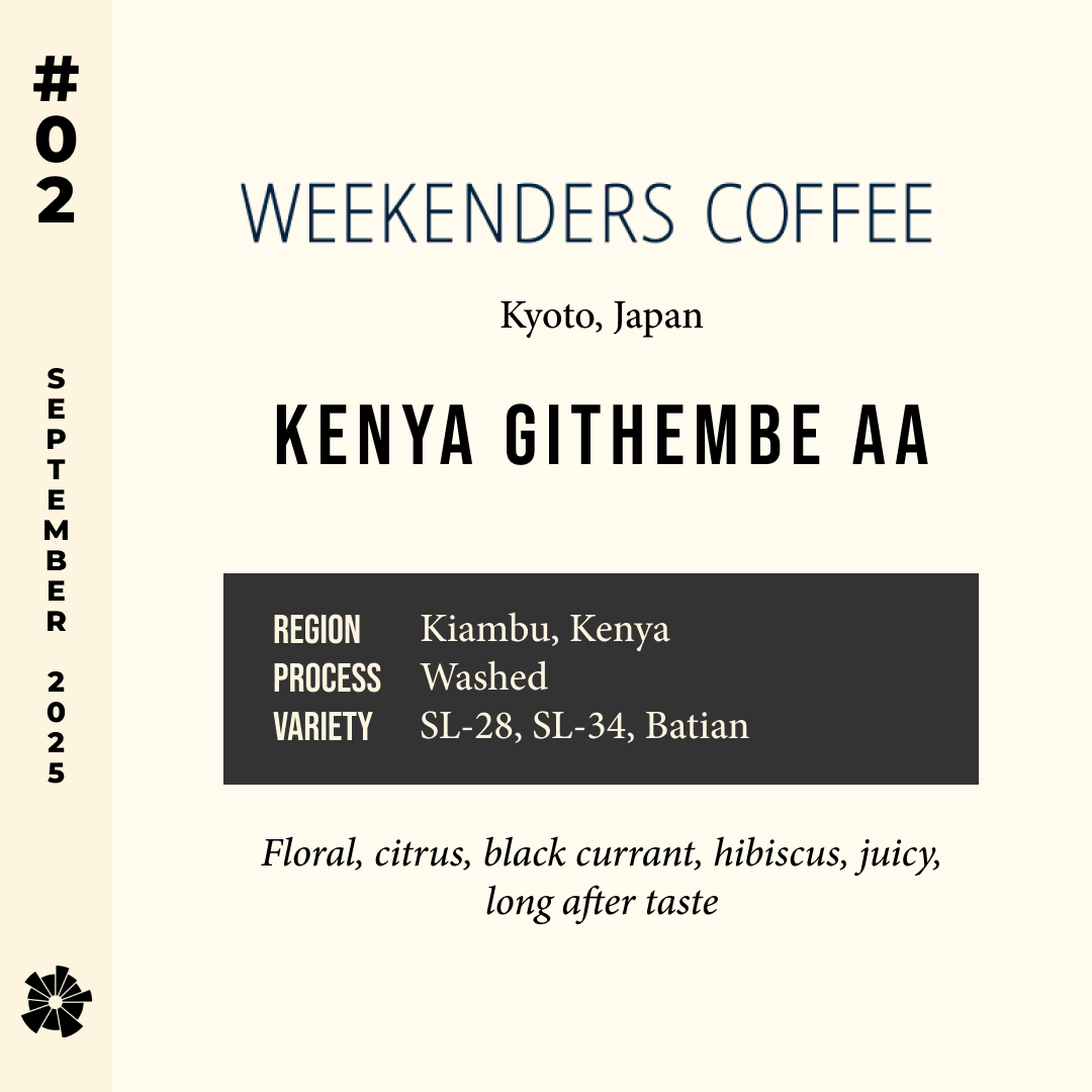 Volume 11, September 2025 — Weekender (Kyoto, Japan): Kenya Githembe AA — feature #02