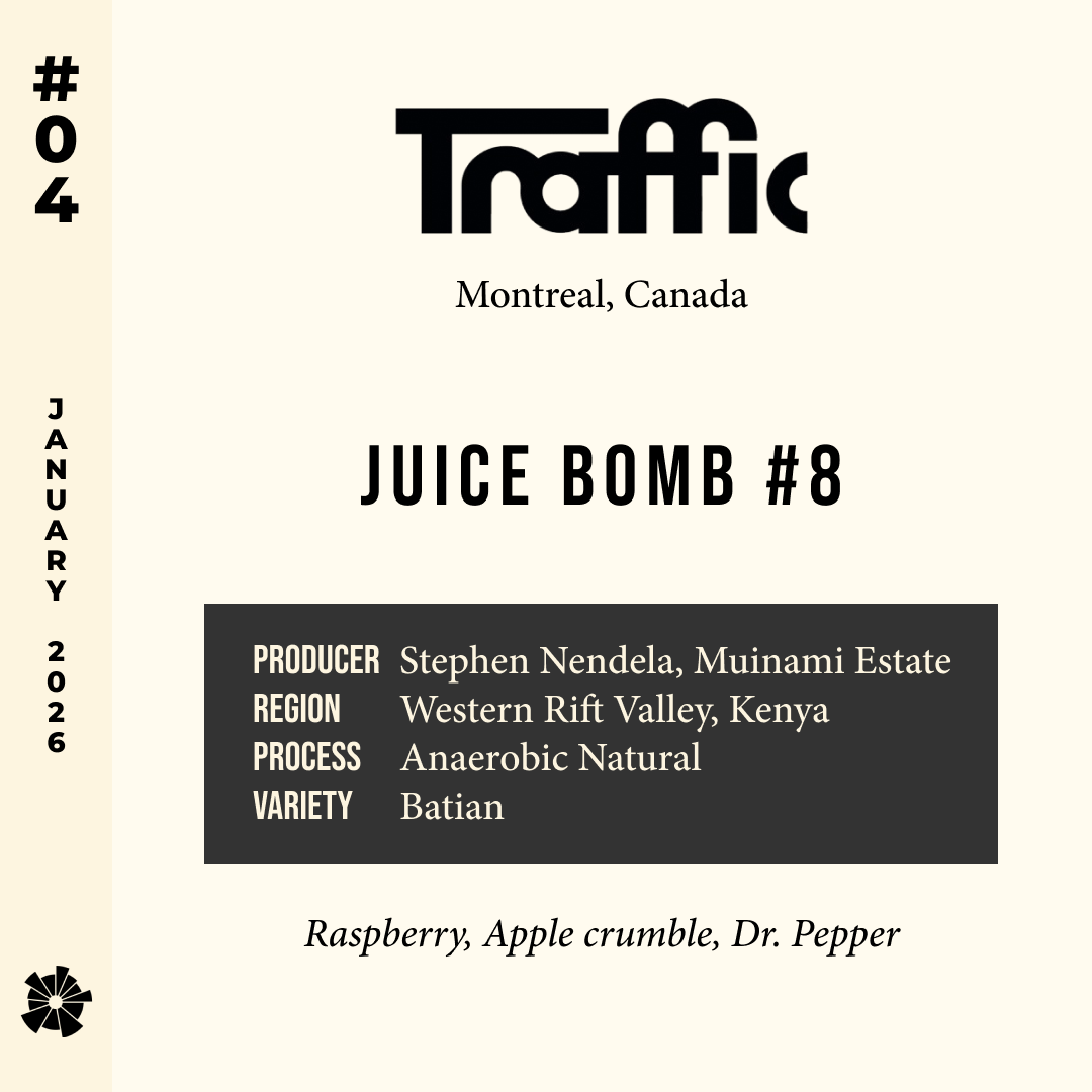 Volume 15, January 2026 — Traffic (Montreal, Canada): JUICE BOMB #8 — feature #04