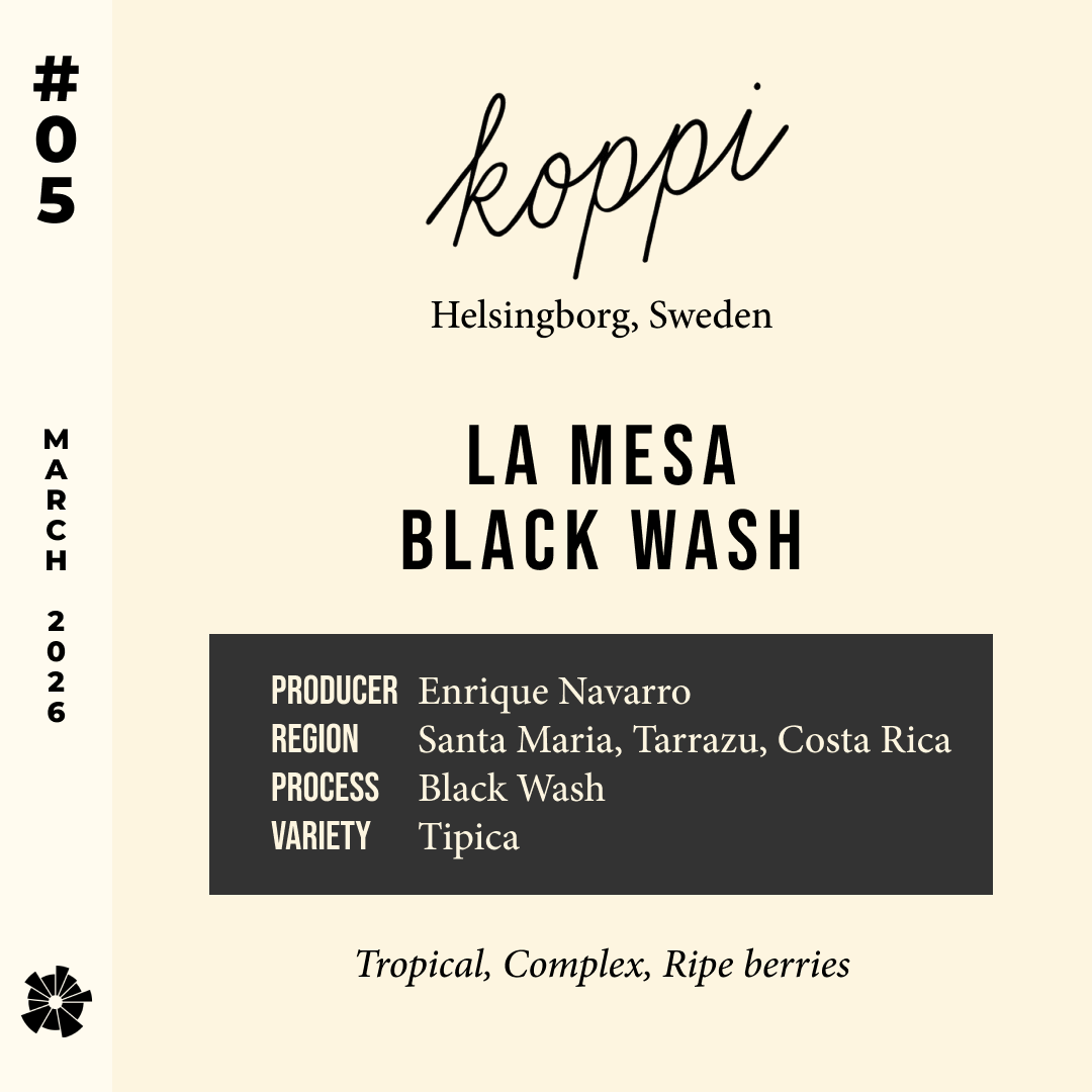 Volume 17, March 2026 — Koppi (Helsingborg, Sweden): La Mesa Black Wash — feature #05