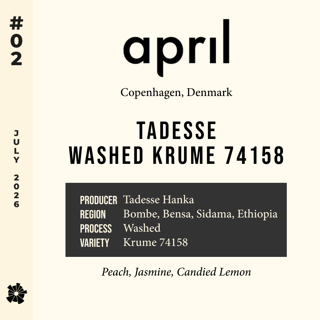 Volume 21, July 2026 — April Coffee Roasters (Copenhagen, Denmark): Tadesse Washed Krume 74158 — feature #02