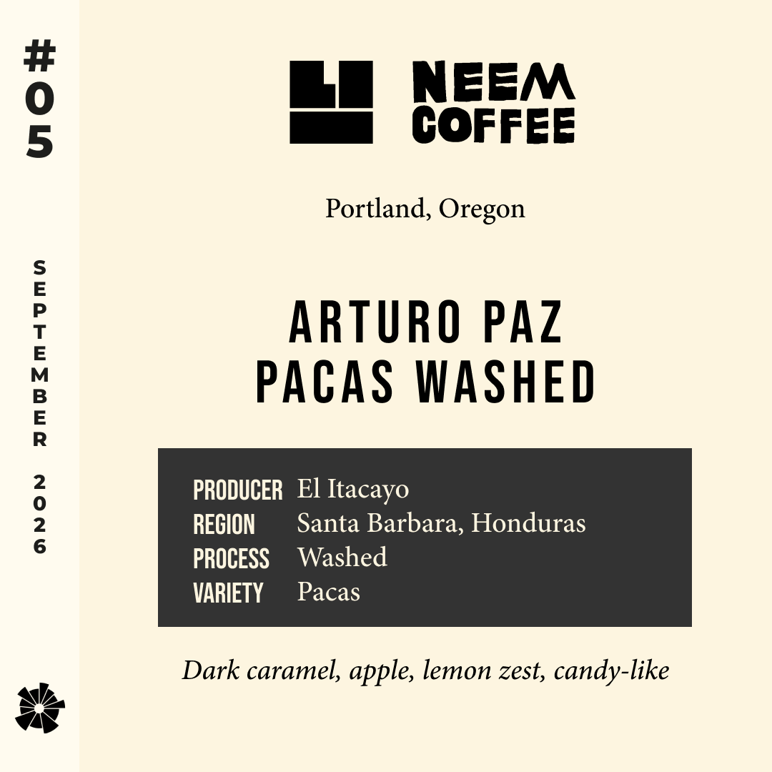Volume 23, September 2026 — Neem (Portland, Oregon): Arturo Paz Pacas Washed — feature #05